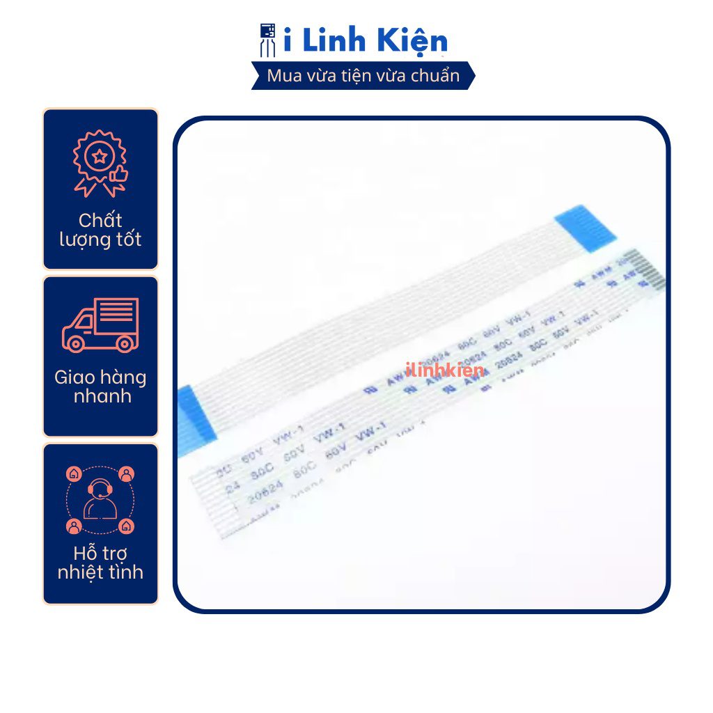 Cáp FFC 20P thuận 1.0mm dài 20cm 3 Cáp FFC 20P thuận 1.0mm dài 20cm - Ảnh 3