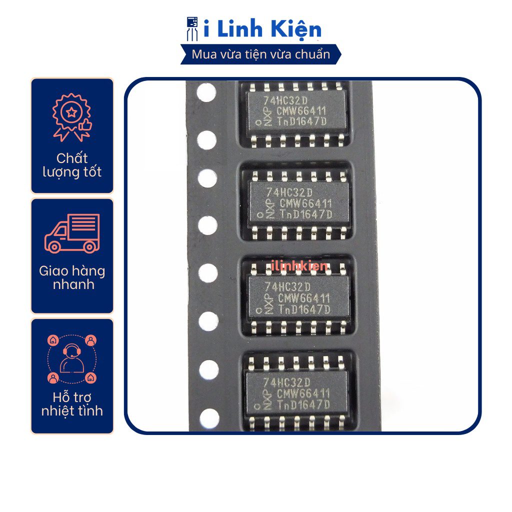 Ic 74HC32D SOP-14 3.9mm chính hãng NXP chất lượng 1 Ic 74HC32D SOP-14 3.9mm chính hãng NXP chất lượng