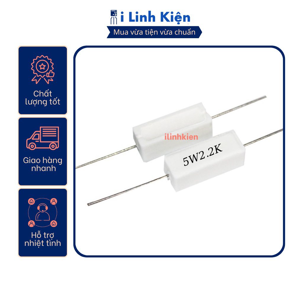 Điện trở sứ 5W 2.2K 5% chất lượng tốt 4 Điện trở sứ 5W 2.2K 5% chất lượng tốt - Ảnh 4