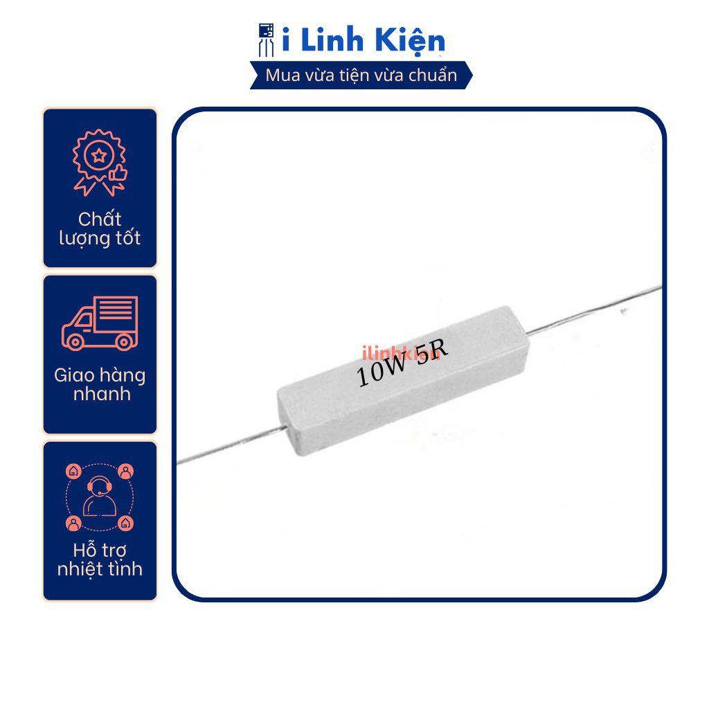 Điện trở sứ 10W 5R 5% chất lượng tốt 3 Điện trở sứ 10W 5R 5% chất lượng tốt - Ảnh 3