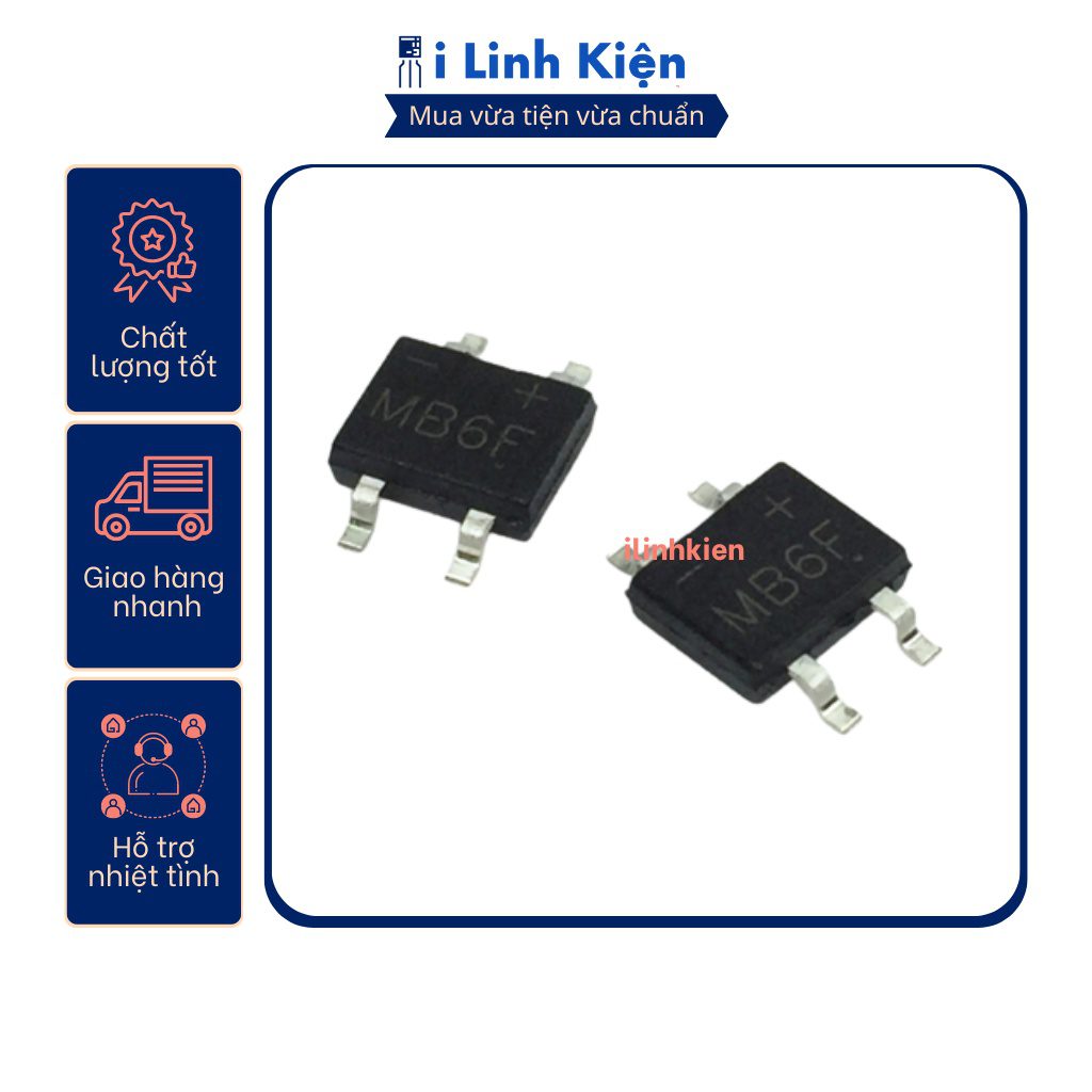 MB6F Diode cầu 0.8A 600V SOP-4 4 MB6F Diode cầu 0.8A 600V SOP-4 - Ảnh 4