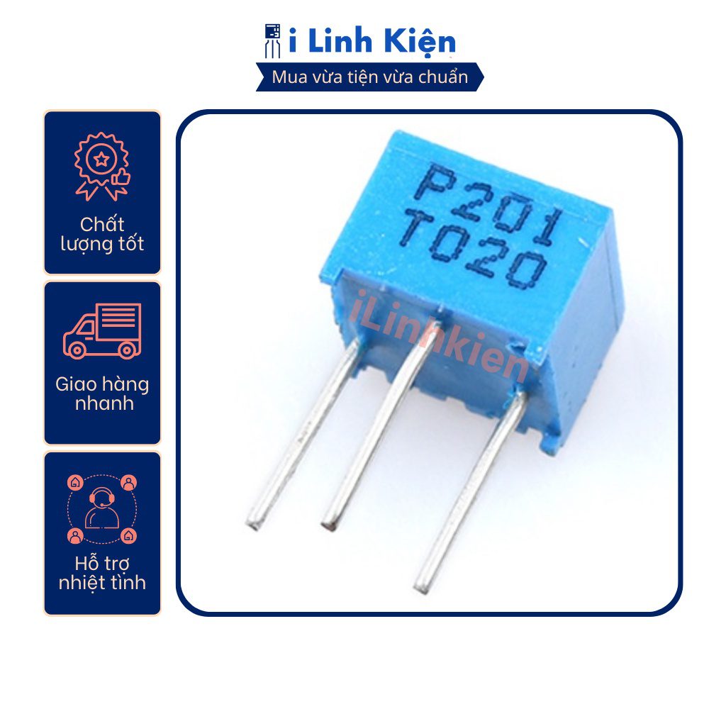 Biến trở vuông 200R 3362P-201 chất lượng tốt 2 Biến trở vuông 200R 3362P-201 chất lượng tốt - Ảnh 2