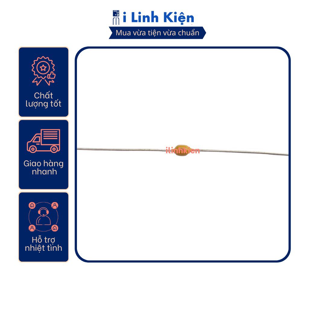 Tụ sứ vàng 104 100nF 0.1uF 50V đóng dây (10c) 3 Tụ sứ vàng 104 100nF 0.1uF 50V đóng dây (10c) - Ảnh 3