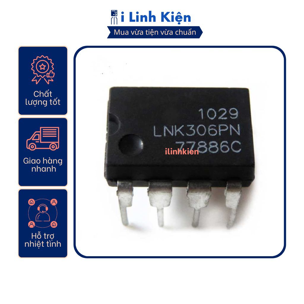 Ic nguồn LNK302PN/304PN/305PN/306PN/500PN/564PN DIP-7 chính hãng Power Integrations 5 Ic nguồn LNK302PN/304PN/305PN/306PN/500PN/564PN DIP-7 chính hãng Power Integrations - Ảnh 5