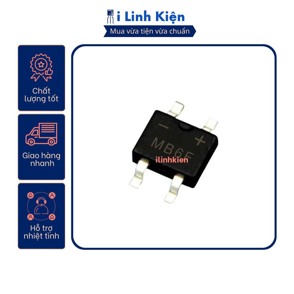 MB6F Diode cầu 0.8A 600V SOP-4 6 MB6F Diode cầu 0.8A 600V SOP-4 - Ảnh 6