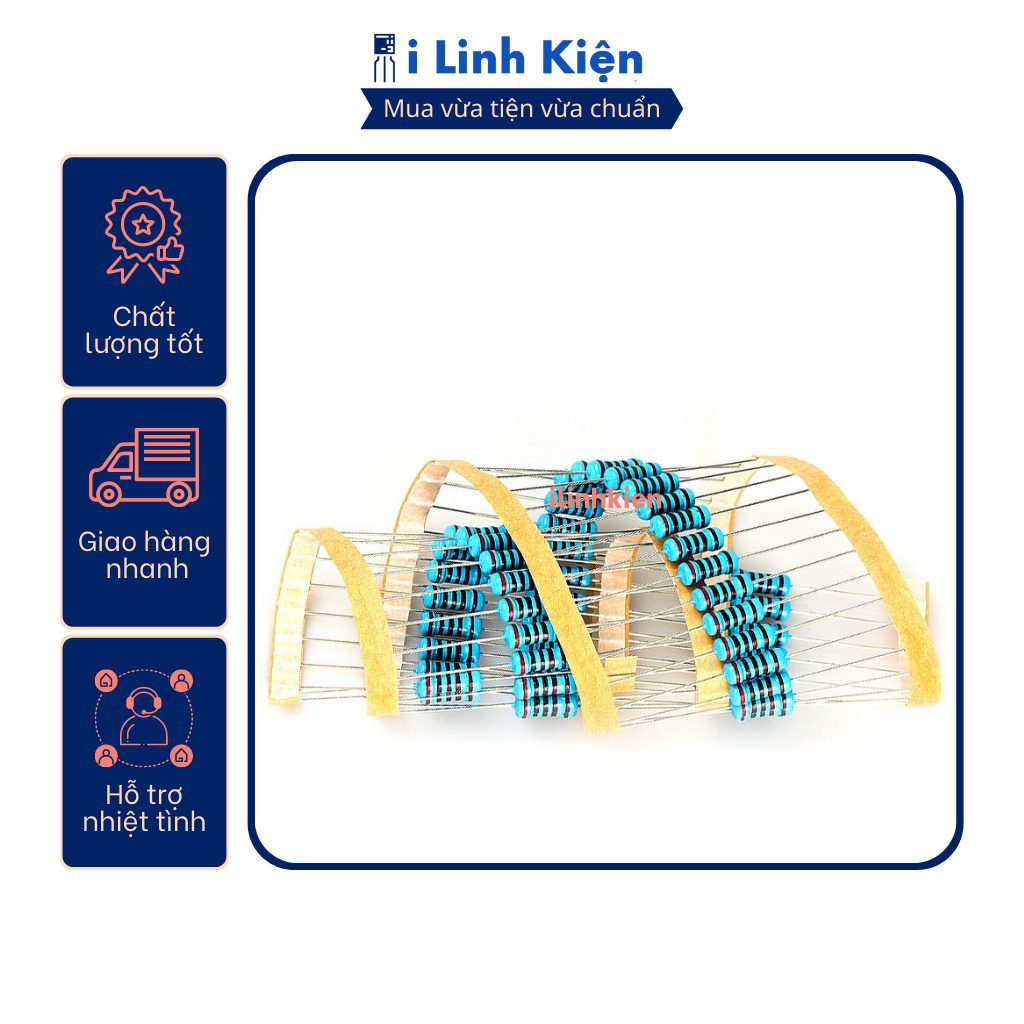 Điện trở 1W 330R-3.3K 1% chân đồng túi 10 con. 4 Điện trở 1W 330R-3.3K 1% chân đồng túi 10 con. - Ảnh 4