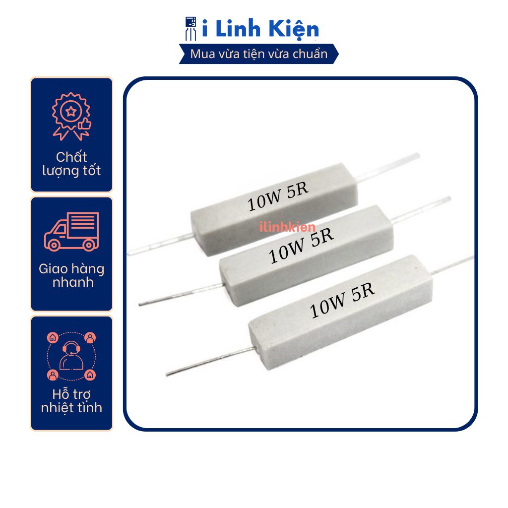 Điện trở sứ 10W 5R 5% chất lượng tốt 4 Điện trở sứ 10W 5R 5% chất lượng tốt - Ảnh 4