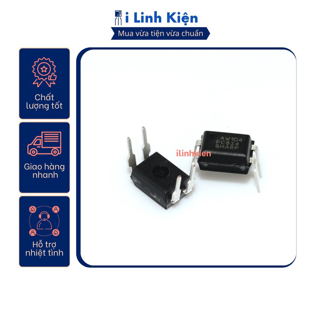 Ic quang PC814 DIP-4/SOP-4 chính hãng Sharp 3 Ic quang PC814 DIP-4/SOP-4 chính hãng Sharp - Ảnh 3