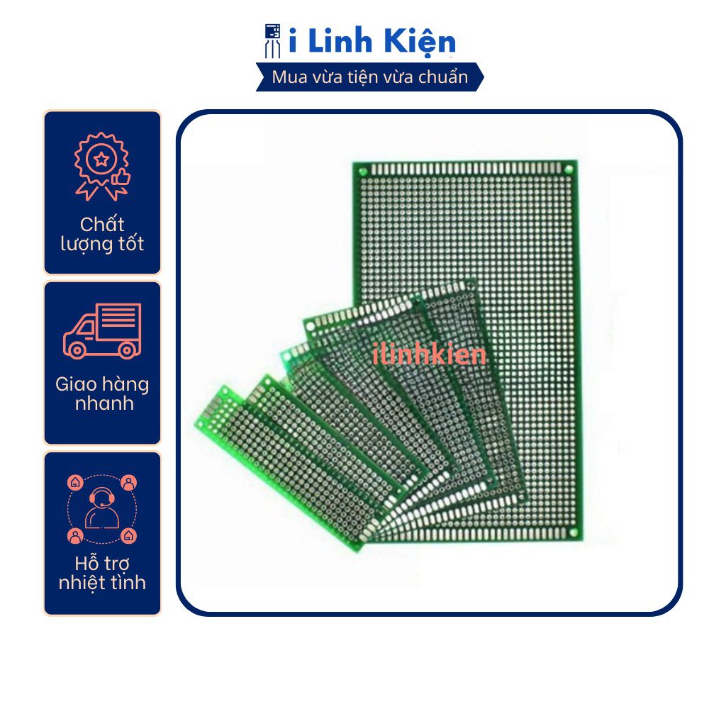PCB lỗ 6x8cm phíp thủy tinh FR4 2 mặt 3 PCB lỗ 6x8cm phíp thủy tinh FR4 2 mặt - Ảnh 3
