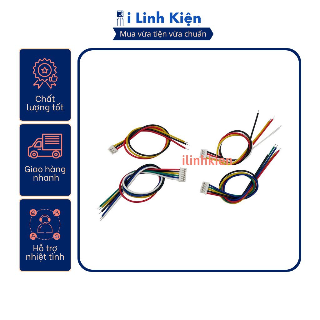 Dây bus 2P XH2.54 dây 26AWG 1 đầu cắm 3 Dây bus 2P XH2.54 dây 26AWG 1 đầu cắm - Ảnh 3