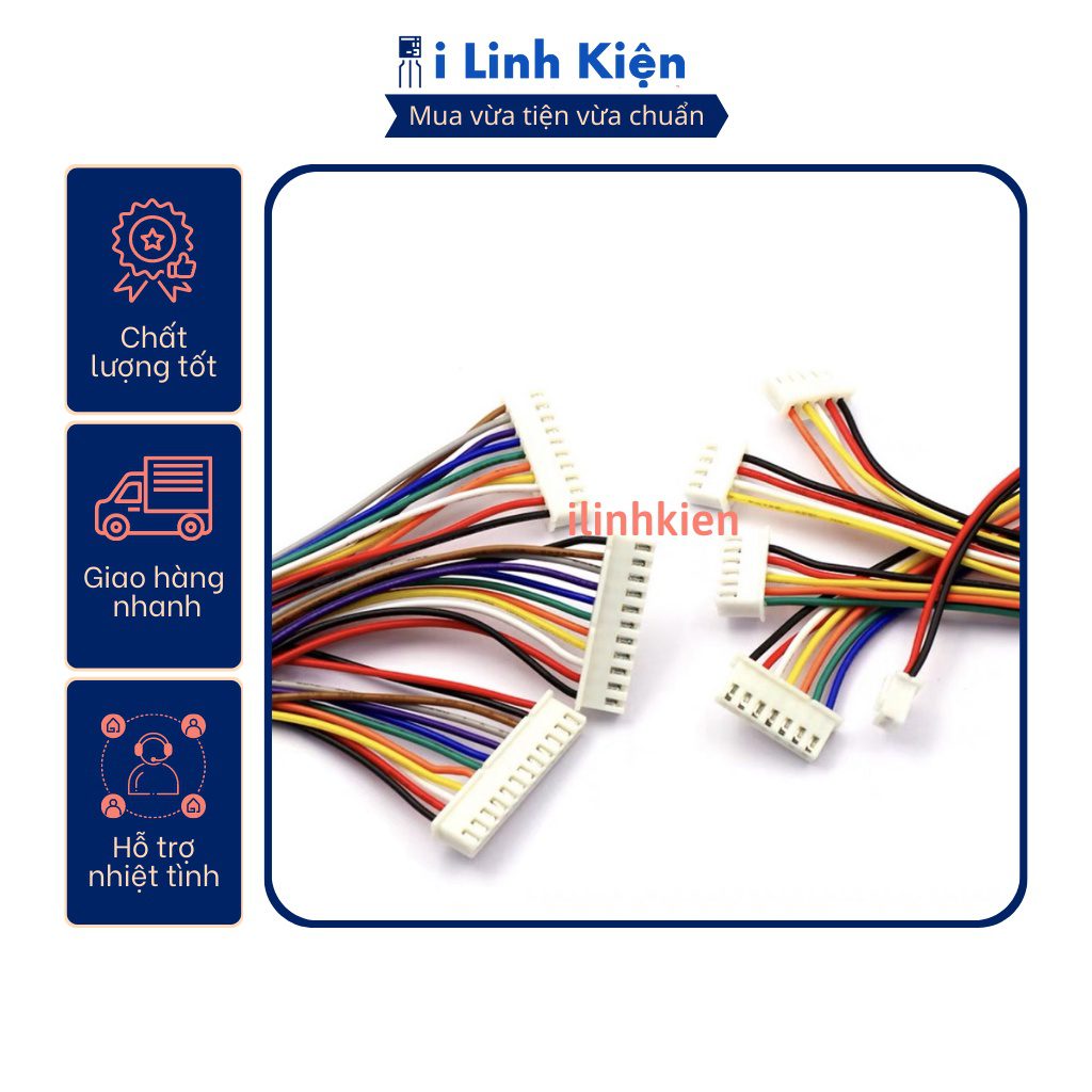 Dây bus 10P XH2.54 dây 26AWG 2 đầu cắm dài 30cm 6 Dây bus 10P XH2.54 dây 26AWG 2 đầu cắm dài 30cm - Ảnh 6