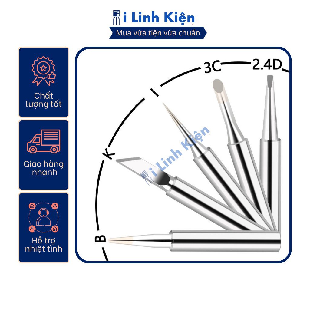 Mũi hàn thiếc 907 gia nhiệt nhanh bền bỉ. 4 Mũi hàn thiếc 907 gia nhiệt nhanh bền bỉ. - Ảnh 4