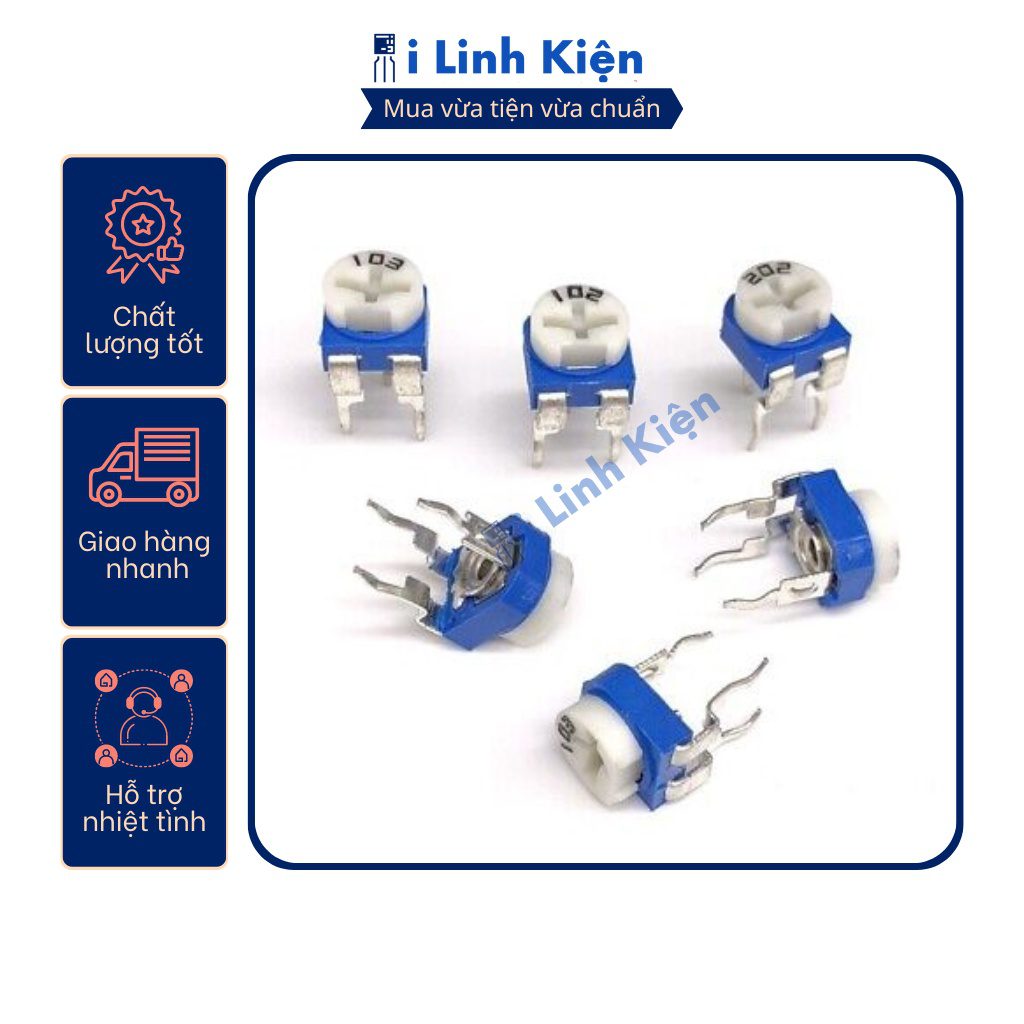 Biến trở tam giác RM065 100R - 1M chất lượng tốt 2 Biến trở tam giác RM065 100R - 1M chất lượng tốt - Ảnh 2