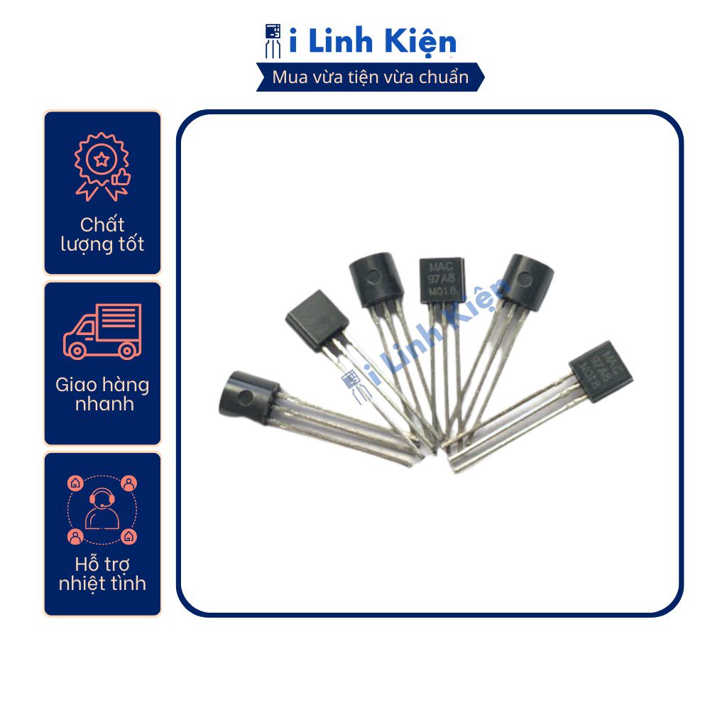 Triac MAC97A8 0.8A 600V chân cắm chất lượng tốt. 6 Triac MAC97A8 0.8A 600V chân cắm chất lượng tốt. - Ảnh 6