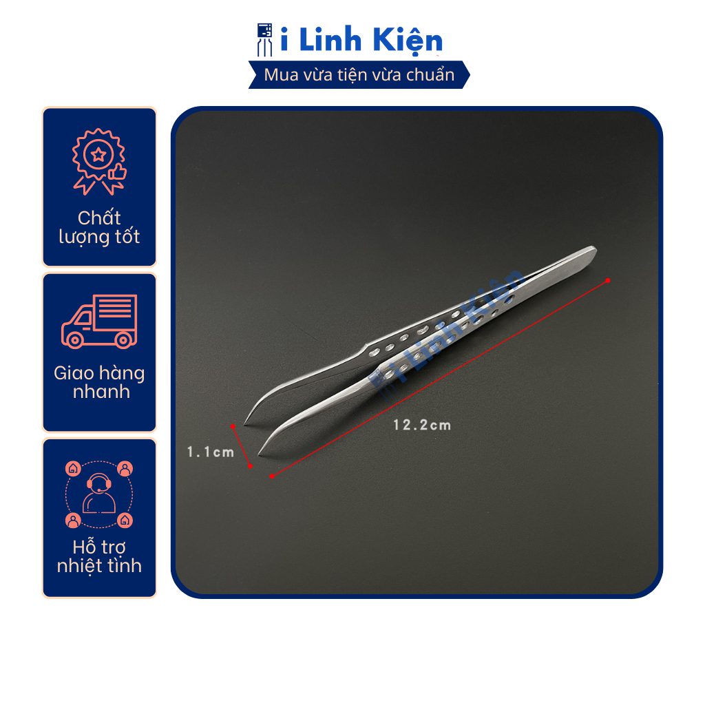 Nhíp gắp linh kiện điện tử màu trắng thép không gỉ dạng lỗ cao cấp. 7 Nhíp gắp linh kiện điện tử màu trắng thép không gỉ dạng lỗ cao cấp. - Ảnh 7