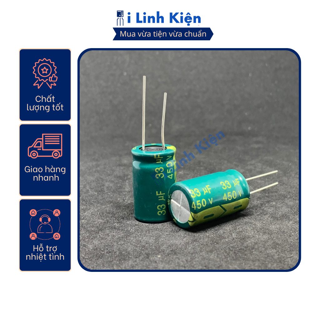 Tụ hóa 450V 4.7uF - 68uF Combo 10 con chất lượng cao. 4 Tụ hóa 450V 4.7uF - 68uF Combo 10 con chất lượng cao. - Ảnh 4