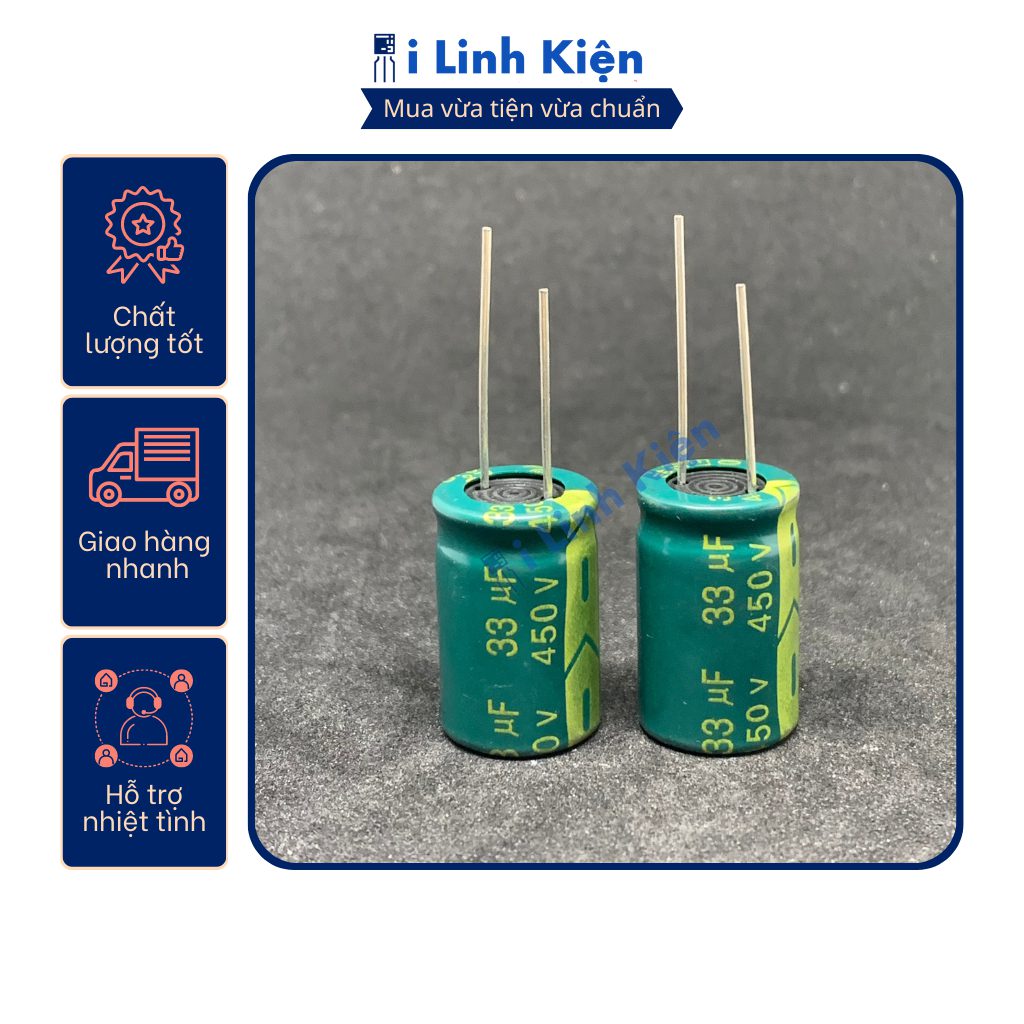 Tụ hóa 450V 4.7uF - 68uF Combo 10 con chất lượng cao. 5 Tụ hóa 450V 4.7uF - 68uF Combo 10 con chất lượng cao. - Ảnh 5