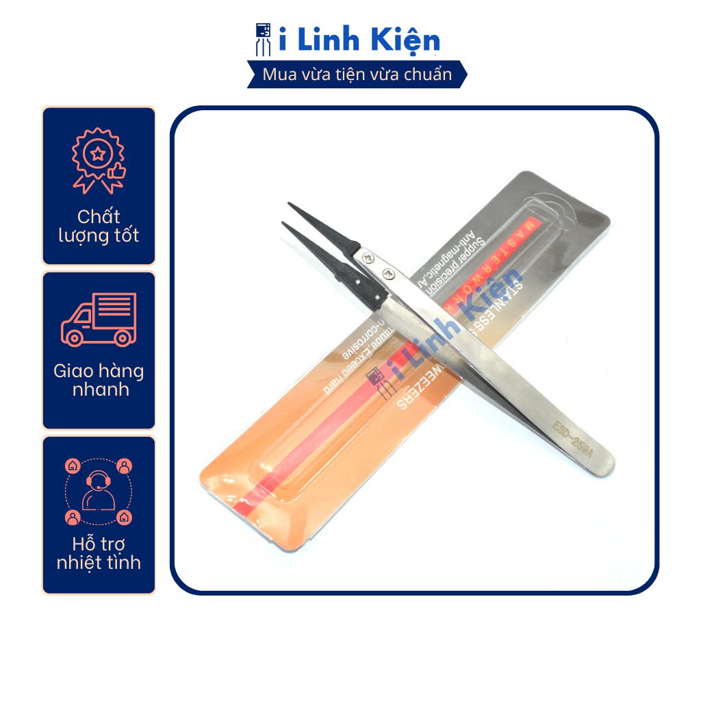 Nhíp gắp linh kiện điện tử cao cấp đầu nhựa chống tính điện chất lượng tốt. 7 Nhíp gắp linh kiện điện tử cao cấp đầu nhựa chống tính điện chất lượng tốt. - Ảnh 7