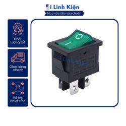 Công tắc bập bênh KCD1-104R 6A250V 15x21mm 4P có đèn