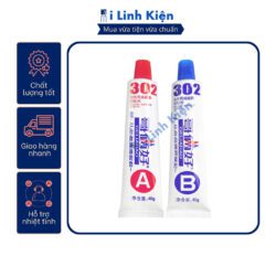 Keo ab 302 trong suốt 2 thành phần dán nhựa dán gỗ dán sắt chất lượg tốt
