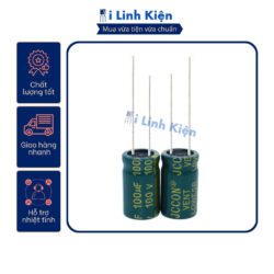 Tụ hóa 100V 100uF 10x17mm tần số cao chất lượng tốt.