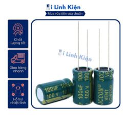 Tụ hóa 100V 100uF 10x17mm tần số cao chất lượng tốt. 4 vn 11134207 7qukw liv3xlk12toy94