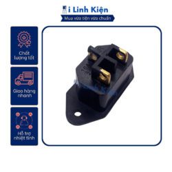 Ổ cắm điện nồi cơm 3 chân đồng màu đen trắng chất lượng cao.