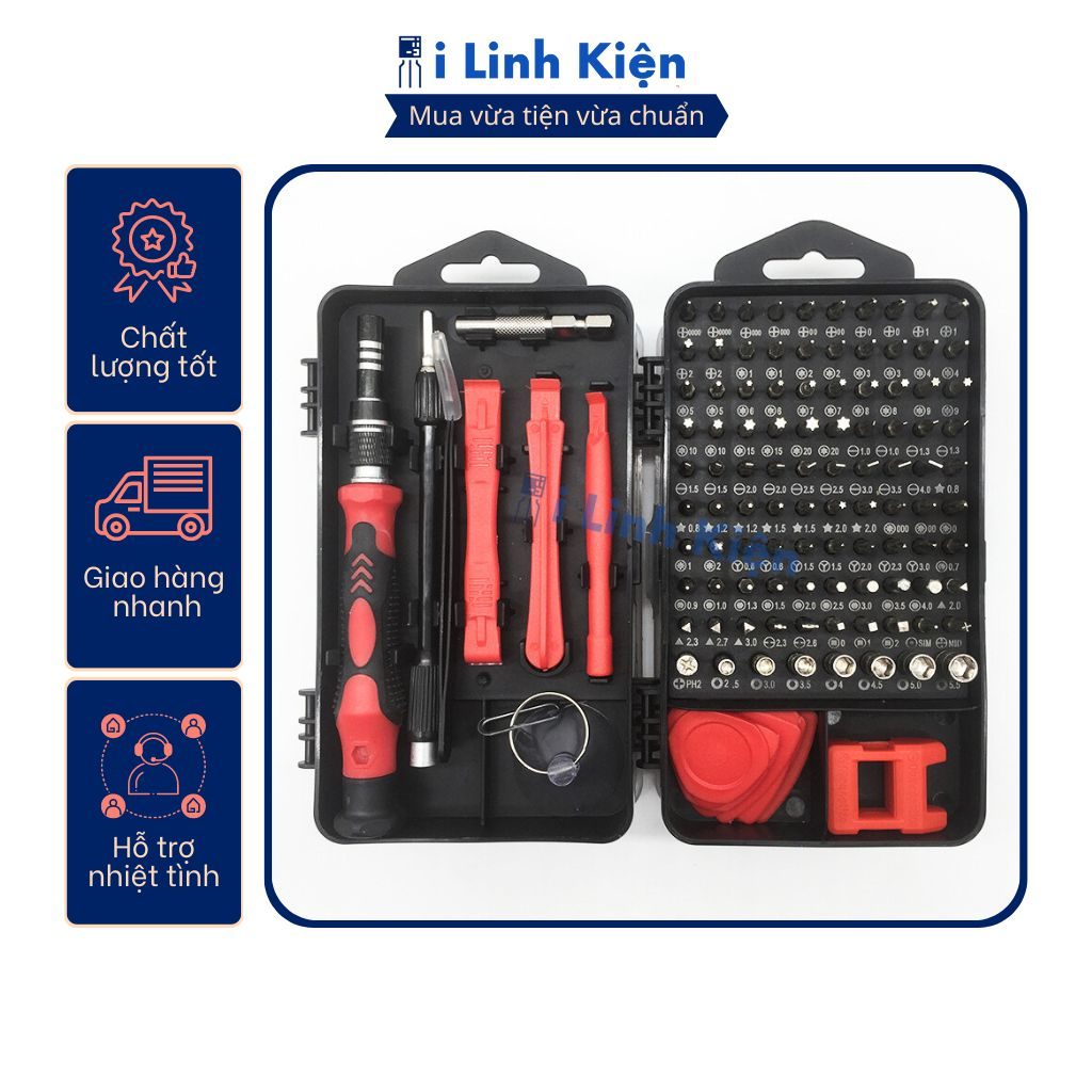 Bộ tua vít đa năng tô vít sửa điện thoại đa năng 115 chi tiết đầy đủ và tiện lợi. 6 Bộ tua vít đa năng tô vít sửa điện thoại đa năng 115 chi tiết đầy đủ và tiện lợi. - Ảnh 6