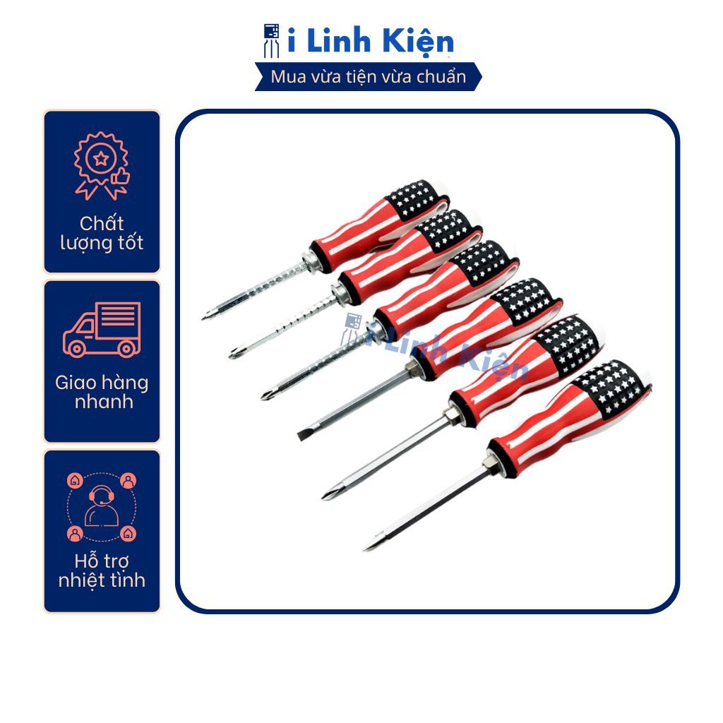 Tô vít, tuốc nơ vít đổi 2 đầu cờ Mỹ 200mm đa năng tiện dụng. 5 Tô vít, tuốc nơ vít đổi 2 đầu cờ Mỹ 200mm đa năng tiện dụng. - Ảnh 5