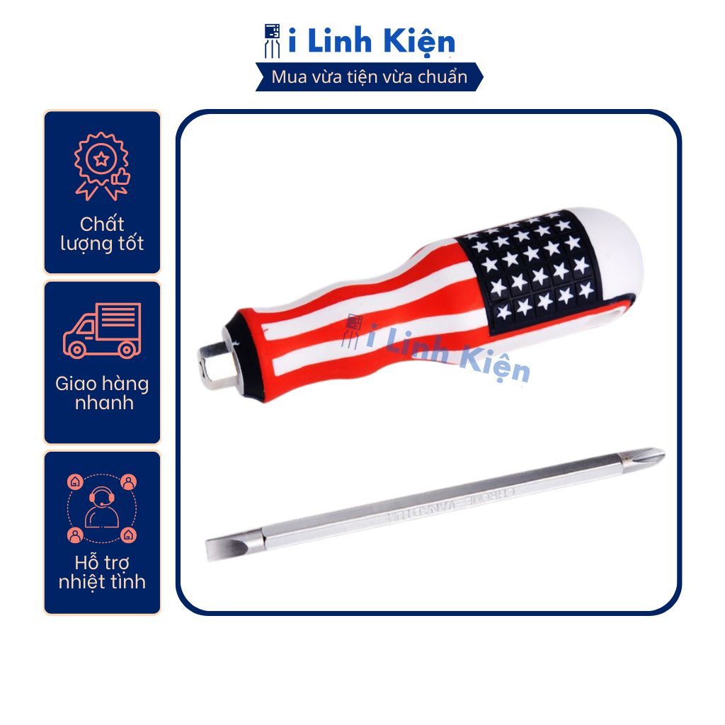 Tô vít, tuốc nơ vít đổi 2 đầu cờ Mỹ 200mm đa năng tiện dụng. 6 Tô vít, tuốc nơ vít đổi 2 đầu cờ Mỹ 200mm đa năng tiện dụng. - Ảnh 6