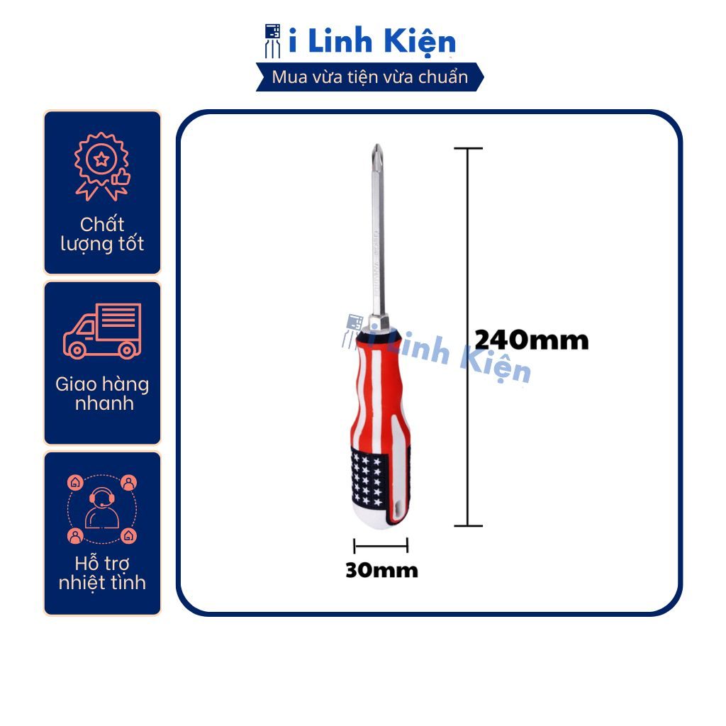 Tô vít, tuốc nơ vít đổi 2 đầu cờ Mỹ 200mm đa năng tiện dụng. 7 Tô vít, tuốc nơ vít đổi 2 đầu cờ Mỹ 200mm đa năng tiện dụng. - Ảnh 7