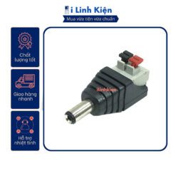 Jack nguồn DC đực 5.5x2.1mm đấu dây dùng vít