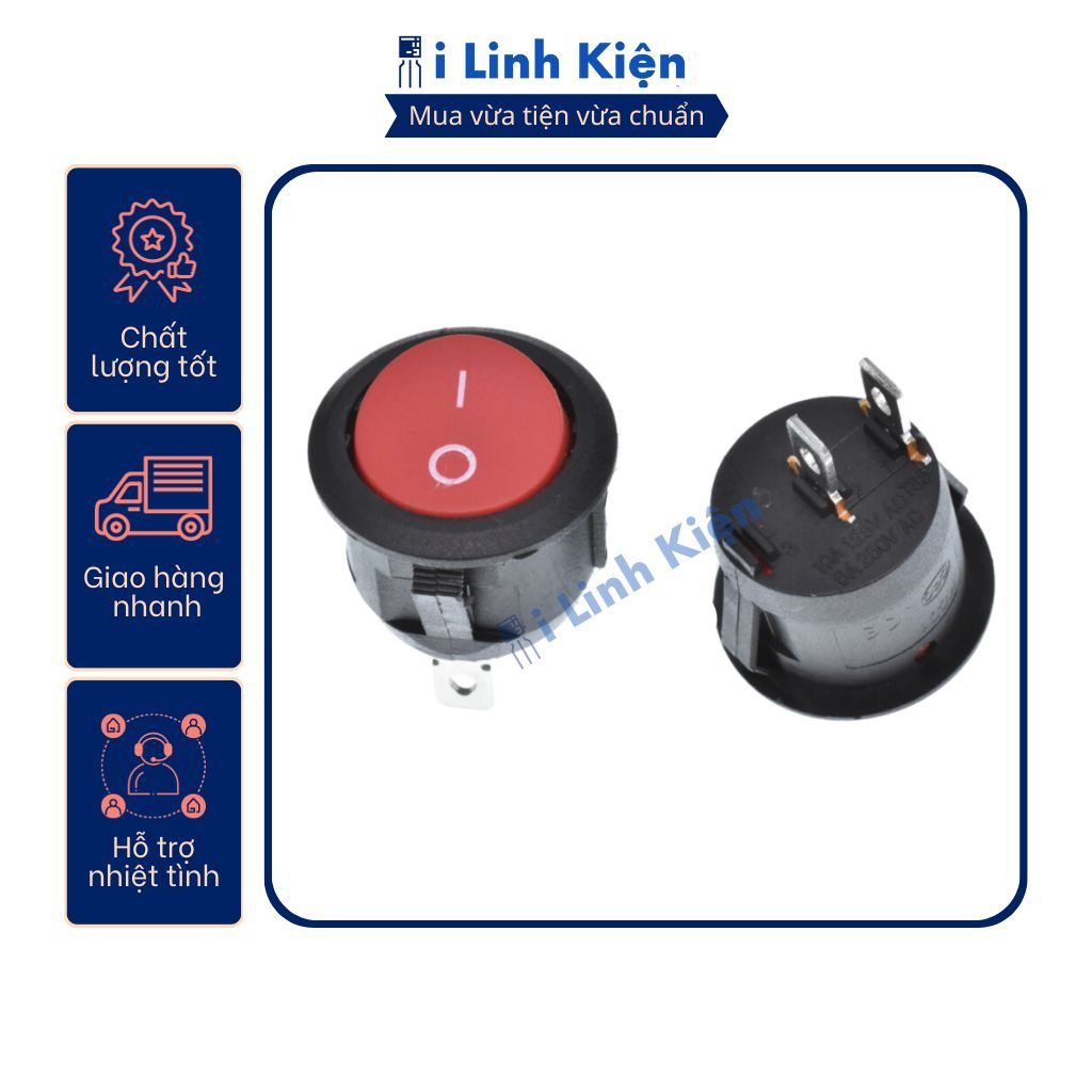 Công tắc bập bênh tròn KCD1-105 6(4)A 250V 2P không đèn chất lượng cao. 4 Công tắc bập bênh tròn KCD1-105 6(4)A 250V 2P không đèn chất lượng cao. - Ảnh 4