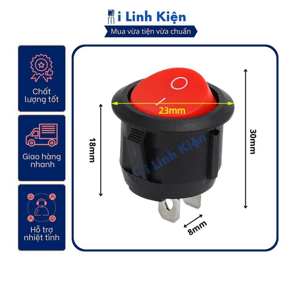 Công tắc bập bênh tròn KCD1-105 6(4)A 250V 2P không đèn chất lượng cao. 5 Công tắc bập bênh tròn KCD1-105 6(4)A 250V 2P không đèn chất lượng cao. - Ảnh 5