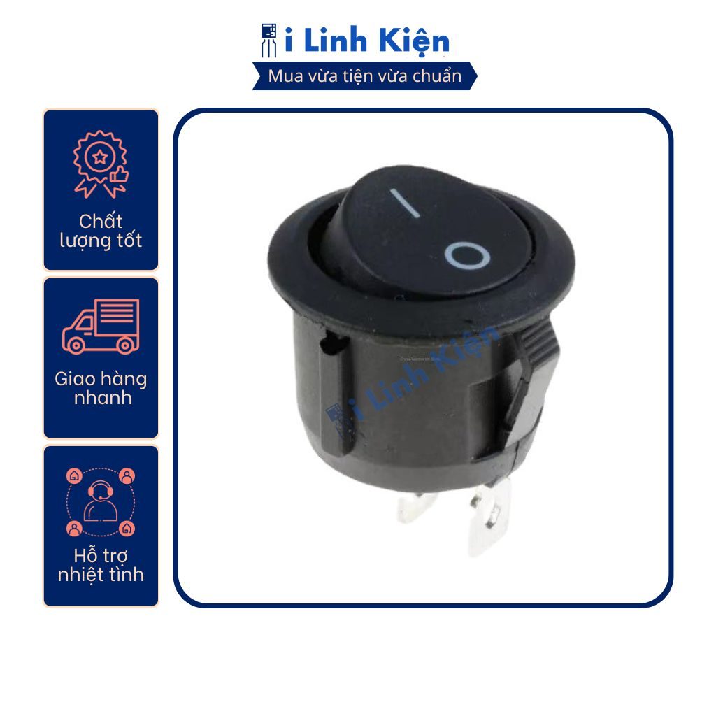 Công tắc bập bênh tròn KCD1-105 6(4)A 250V 2P không đèn chất lượng cao. 8 Công tắc bập bênh tròn KCD1-105 6(4)A 250V 2P không đèn chất lượng cao. - Ảnh 8