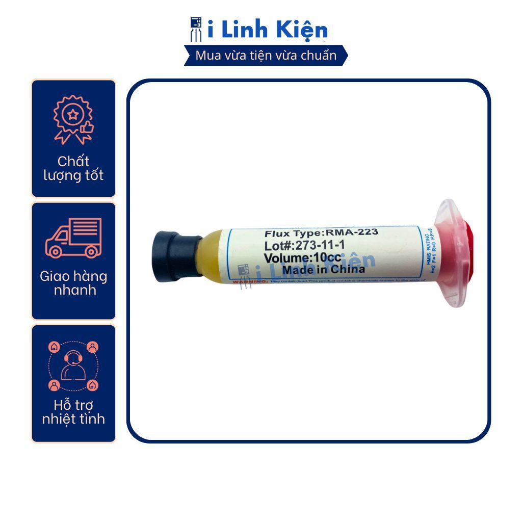 Mỡ hàn thiếc hỗ trợ hàn mạch RMA-223 10cc chuyên dụng chất lượng cao. 8 Mỡ hàn thiếc hỗ trợ hàn mạch RMA-223 10cc chuyên dụng chất lượng cao. - Ảnh 8