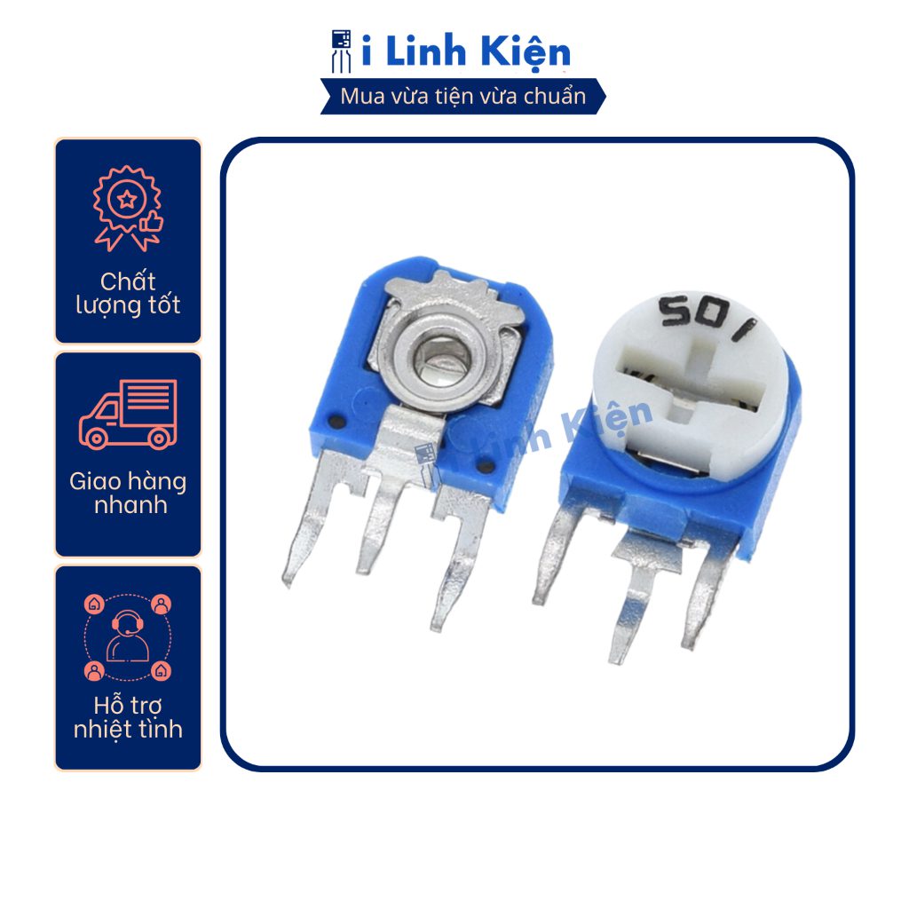 Biến trở tam giác RM063 100R - 1M chất lượng tốt 4 Biến trở tam giác RM063 100R - 1M chất lượng tốt - Ảnh 4