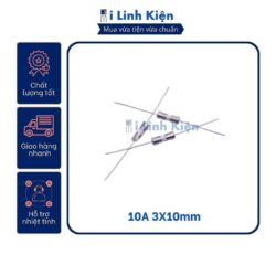 Cầu chì sứ 250V chân cắm đầy đủ giá trị 3x10mm combo 10 con.