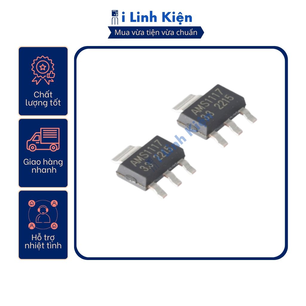 AMS1117 IC ổn áp AMS1117 1.2V 1A SOT-223 chất lượng cao. 6 AMS1117 IC ổn áp AMS1117 1.2V 1A SOT-223 chất lượng cao. - Ảnh 6