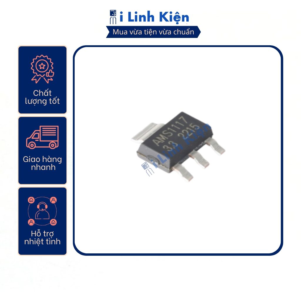 AMS1117 IC ổn áp AMS1117 2.5V 1A SOT-223 chất lượng cao. 6 AMS1117 IC ổn áp AMS1117 2.5V 1A SOT-223 chất lượng cao. - Ảnh 6
