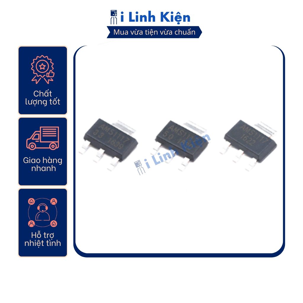 AMS1117 IC ổn áp AMS1117 1.2V 1A SOT-223 chất lượng cao. 4 AMS1117 IC ổn áp AMS1117 1.2V 1A SOT-223 chất lượng cao. - Ảnh 4