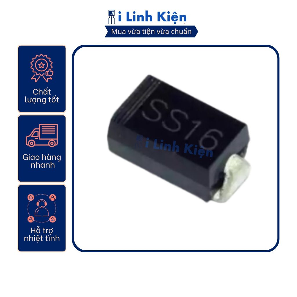 SR160 SS16-SMA Diode Schottky 1A 60V chính hãng MIC (10c) ilinhkien 3 SR160 SS16-SMA Diode Schottky 1A 60V chính hãng MIC (10c) ilinhkien - Ảnh 3