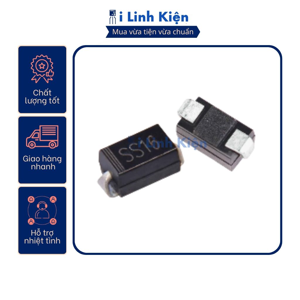 SR160 SS16-SMA Diode Schottky 1A 60V chính hãng MIC (10c) ilinhkien 1 SR160 SS16-SMA Diode Schottky 1A 60V chính hãng MIC (10c) ilinhkien