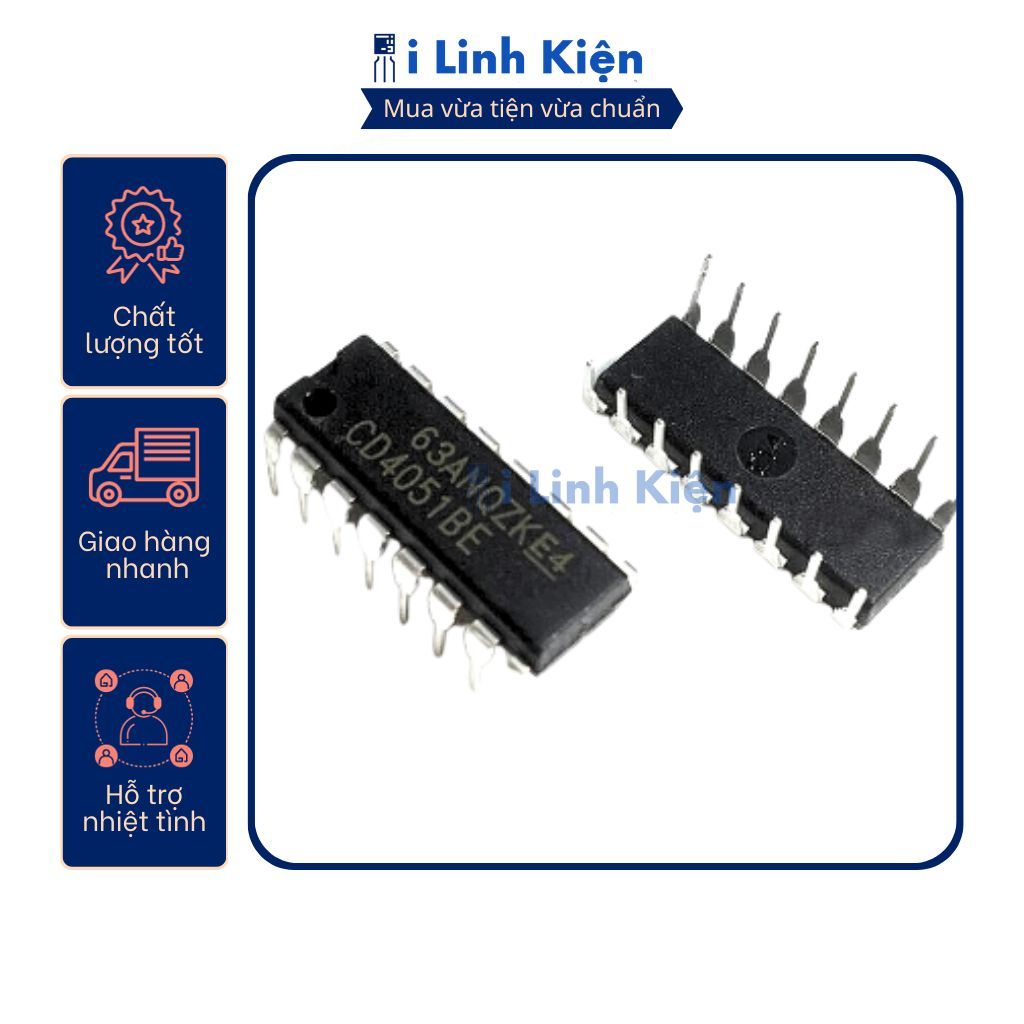 IC CD4051BE DIP-16 chính hãng TI chất lượng tốt 5 IC CD4051BE DIP-16 chính hãng TI chất lượng tốt - Ảnh 5