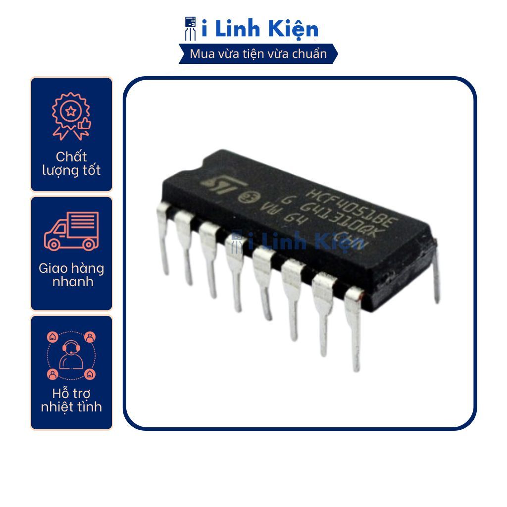 IC CD4051BE DIP-16 chính hãng TI chất lượng tốt 7 IC CD4051BE DIP-16 chính hãng TI chất lượng tốt - Ảnh 7