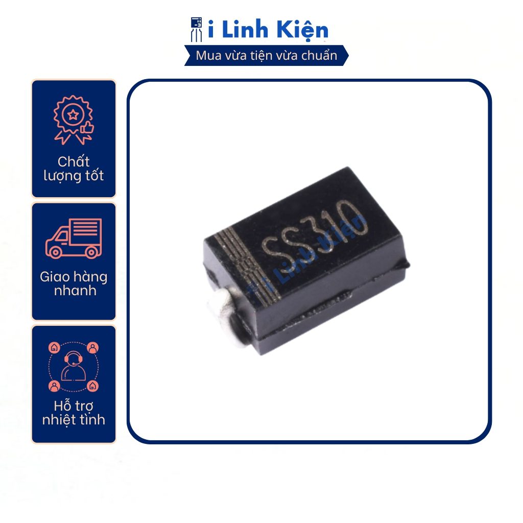 SS310-SMA Diode SR3100 3A 100V Schottky (10c) . 6 SS310-SMA Diode SR3100 3A 100V Schottky (10c) . - Ảnh 6