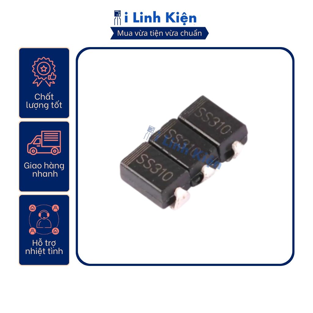 SS310-SMA Diode SR3100 3A 100V Schottky (10c) . 1 SS310-SMA Diode SR3100 3A 100V Schottky (10c) .