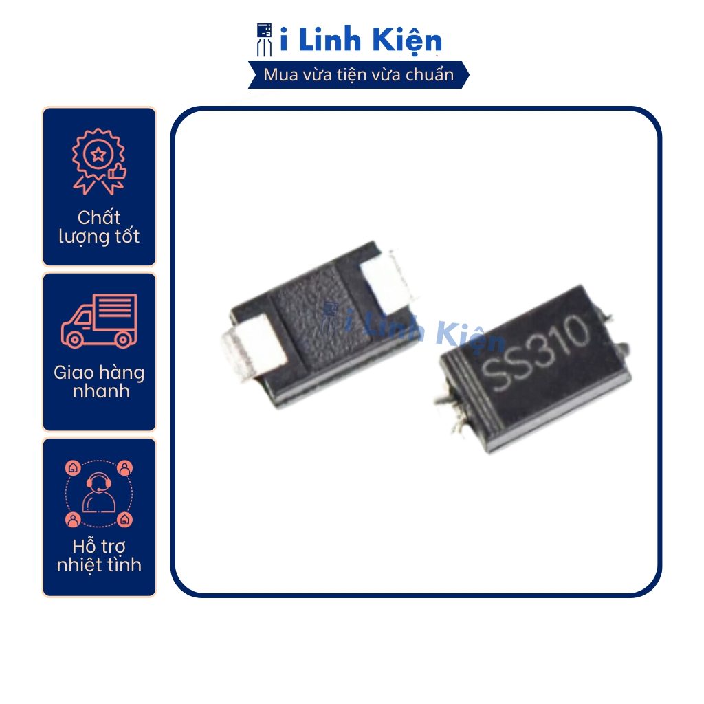 SS310-SMA Diode SR3100 3A 100V Schottky (10c) . 2 SS310-SMA Diode SR3100 3A 100V Schottky (10c) . - Ảnh 2