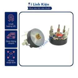 Chiết áp công tắc 10K 50K tròn RV12mm chân đứng đảm bảo chất lượng.