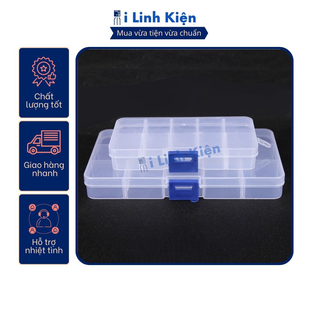 Hộp đựng linh kiện , trang sức 10/15/24/36 ngăn cao cấp có thể tháo rời. 5 Hộp đựng linh kiện , trang sức 10/15/24/36 ngăn cao cấp có thể tháo rời. - Ảnh 5